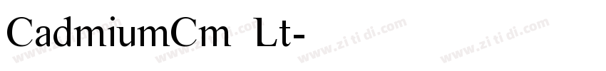 CadmiumCm Lt字体转换